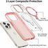 iPhone 14 Pro Max Case - Pink Magnetic Stand, Dual Layer, Military Drop Protection, Anti-Yellowing, MagSafe Compatible,