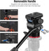 NEEWER Tripod Fluid Head Pan Tilt Head with Quick Release Plate - Metal Camera Tripod Head for Compact Video Cameras