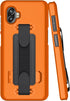 Samsung Galaxy XCover6 Pro (SM-G736) Case - Orange Shell with Hand Strap, Kickstand & Screen Protector.