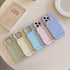 inewateri 15 15-Pink Compatible with iPhone Case with Cute Fashion Polka Dot Aesthetics Design Curly Wave Bumper Case