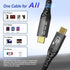 8K/4K 4 10FT/3m, 40Gbps 240W USB4 3, 16 ZIKNYDO for Thunderbolt Cable Data Transfer, Cable, USB C Monitor Cable