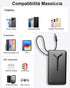 Hosgubo 10000mAh 2025 22.5W 3 Pack Power Bank, Portable Charger USB C, Fast Charging Power Bank with Built in Cable