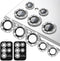 Samsung Galaxy S22 Ultra Camera Lens Protector - 5+5 Pack, Glitter Bling, Tempered Glass, Phone Case Friendly (Silver)