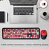 Girl 110Keys Keyboard Mouse Combo, Retro Mixed Color Keyboard with Cute Mouse Set, 1200 DPI 3Keys Mouse for Gaming PC