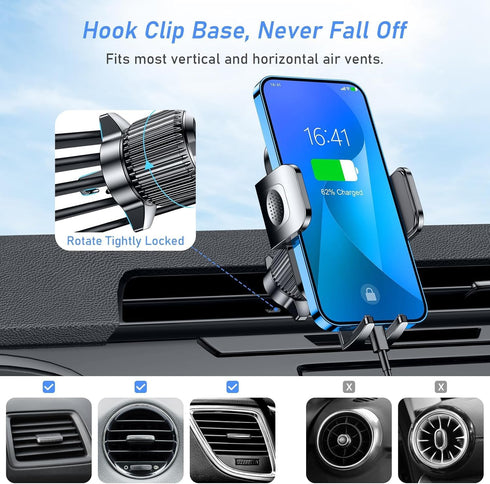 SpeXyngial 360 4.0''-7.0'' Car Phone Holder, Car Phone Mount Rotation, Upgraded Version with Strong Suction Power
