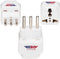 Hero Premium US to Italy Power Adapter Plug, Type L, Pack of 3, Grounded