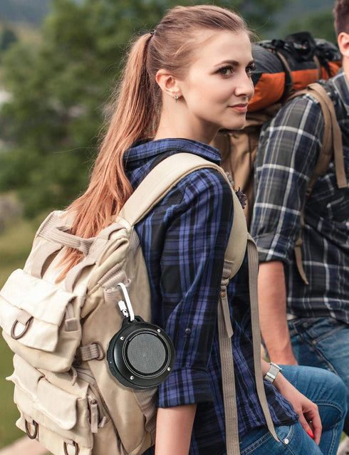 Kunodi Outdoor Waterproof Bluetooth Speaker, Wireless Portable Shower Travel Speaker with Subwoofer, Built-in Mic for