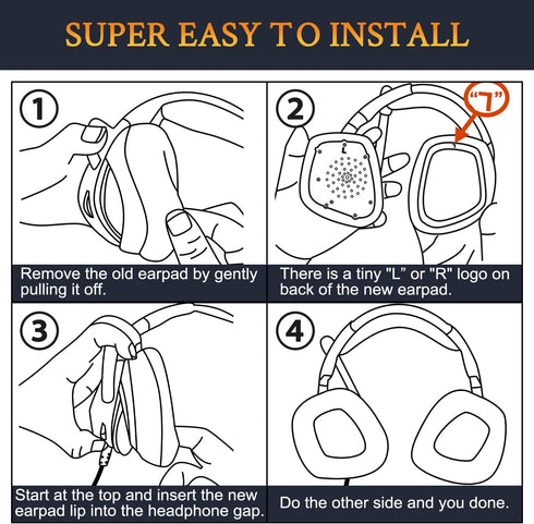 SOULWIT Earpads Replacement for Corsair Void/Void Pro/Void Elite/Surround Headsets, Noise Isolation Foam, Added