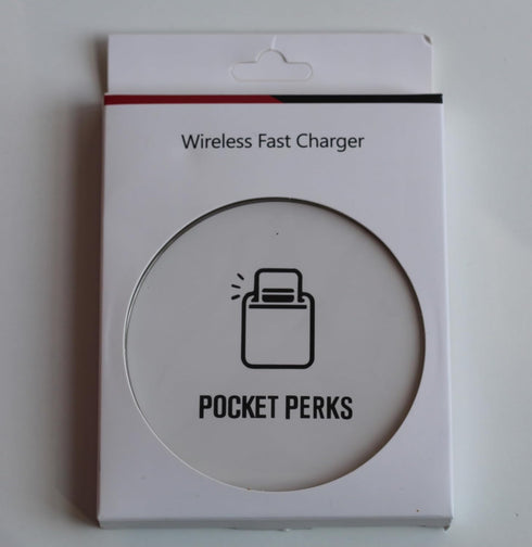 Ultra Slim White Wireless Fast Charger, Qi-Certified 10W for iPhone and Android Devices