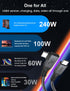XAOSUN 240W Thunderbolt 4 Cable, 3.3ft Right Angle USB C to USB C, 40Gbps Data, 8K@60Hz for MacBook Docks & eGPU Hub.