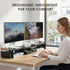 2 OPNICE Desk Organizers and Accessories, Dual Monitor Stand Riser with Drawer and Pen Holders, Desk Shelf Metal