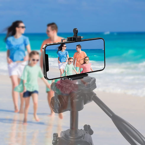 Tripod Phone Mount Holder - Adjustable Phone Holder Clip for Tripod iPhone Mount Adapter Cell Phone Clamp, Fits iPhone 15 14 13 12 Pro Max Galaxy S23 S22 Android Smartphones