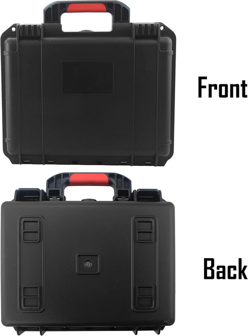 Weatherproof IP67 Hard Case with Customizable Foam for Pistol, GoPro, Camera Accessories, Black, 11 x 9 x 4 Inches
