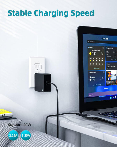 65W 45W Charger for Lenovo IdeaPad 3 - Compatible with 3-15, 3-15ITL6, 3-15IIL05, 3-15ITL05, 3-15IML05, 3-15IAU7,