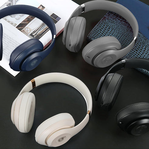 Beats Studio 3.0/2.0 Replacement Ear Pads Cushions, Soft Leather & High-Density Memory Foam for Noise Cancelling