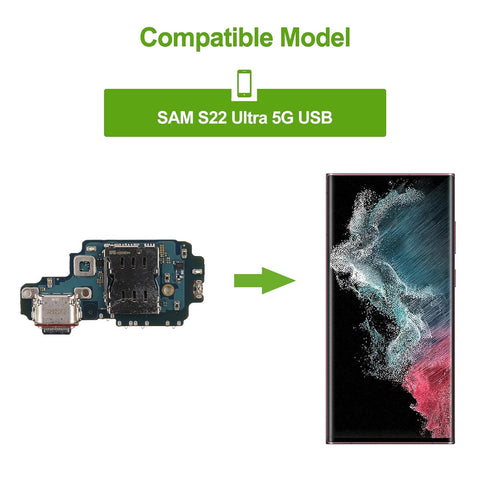 USB Charger Dock Connector Replacement for Samsung Galaxy S22 Ultra SM-S908U S908U1 USB Charging Port Flex Cable