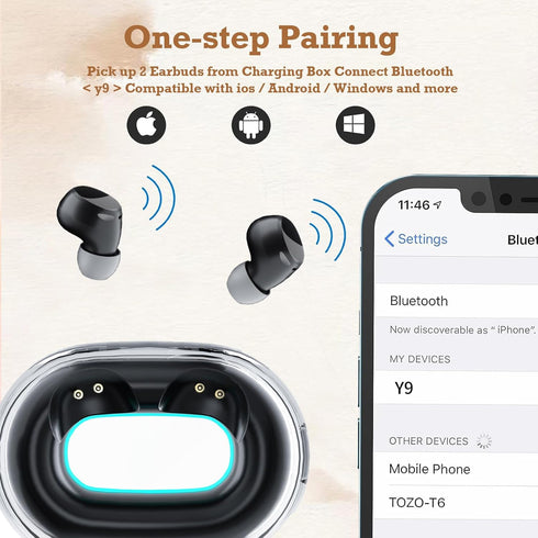 Mini Small Bluetooth Earbuds, Invisible Wireless for Small Ear Canals, Discreet Hidden Earbuds for Small Ears