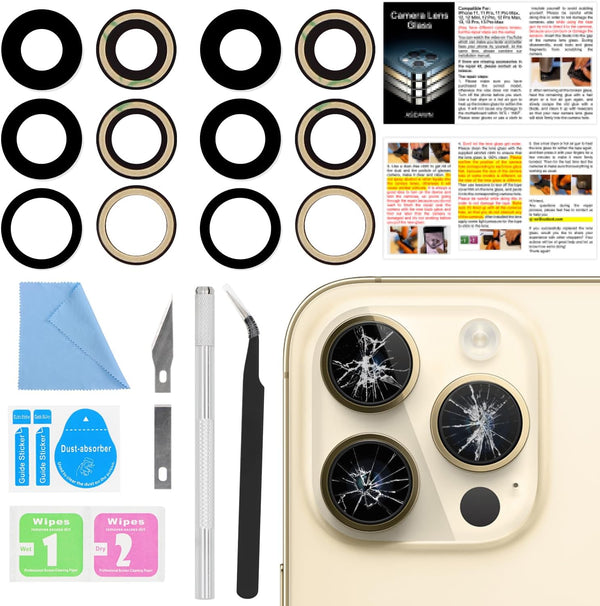 Camera Lens Replacement for iPhone 14 Pro Max, Rear Glass Lens Kit for iPhone 14 Pro, Glass Repair