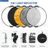 WELLMAKING 32 Inch (80cm) 5 1 Reflector Photography, Collapsible Light Reflector with Bag & tilt Adapter, in Handle