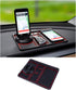 Non-slip Phone Pad for 4-in-1 Car - Glow in the Dark Dashboard Phone Mat with Parking Card and Aromatherapy (Red)