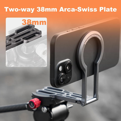 WUXINDS 17/16/15/14/13/12 Magnetic Phone Tripod Stand, Aluminium Alloy Strong Magnet Quick Mount Foldable Mini Tripod