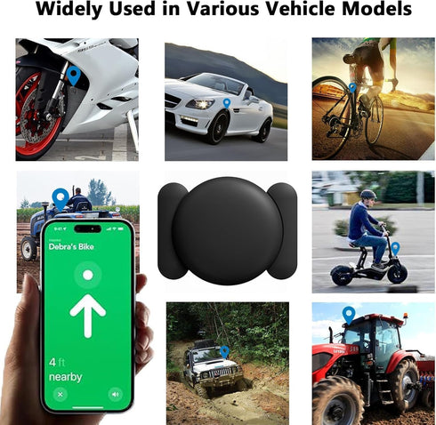 ZITTZ (Black,1PCS) Tracker Device for Vehicles,GPS Car Tracker,No Monthly Fee Car Locator Tracker Work with Apple Find