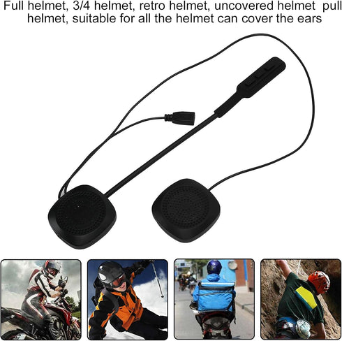 Headset for Motorcycle Helmet, Communication Headphone with Earpiece, Manual/Automatic Answering