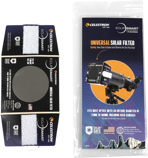 Celestron EclipSmart Safe Solar Eclipse Telescope and Camera Filter, Meets ISO 12312-2:2015(E) Standards