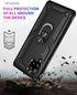 Galaxy A42 5G Case with Screen Protector, Black Military Grade 16ft Drop Tested Cover with Magnetic Kickstand