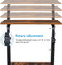 23.62 15.74 27.16-37.79 Mobile Side Table, Mobile Laptop Desk Cart, Adjustable Over Bed Table with Wheels for Sofa