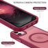 BENTOBEN iPhone 11 Case, Slim Shockproof Magnetic Cover, Translucent Matte, Anti-Fingerprint, Wine Red, Compatible with