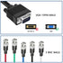 Cable,HD15 5 Cable-1.5M MAYWILLA VGA to BNC Adapter VGA Male to BNC Male RGBHV Coaxial High Resolution Monitor Breakout