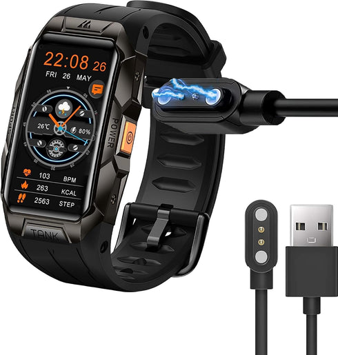 Compatible with AMAZTIM Tank X1 Smart Watch Charger, Magnetic USB Charging Cable Replacement Charger Compatible for AMAZTIM Tank X1 Smart Watch/KOSPET Tank X1 1.3 Inches Smart Watch by Lamshaw