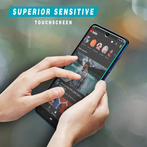 HPTech Tempered Glass Screen Protector for Motorola Moto Edge (2021) / Moto Edge 5G UW - 9H Hardness, Anti-Scratch,
