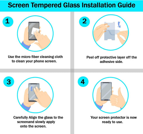 RKINC Screen Protector (4-Pack) for iPhone 6S / iPhone 6 - Tempered Glass Film, 0.33mm, Bubble-Free