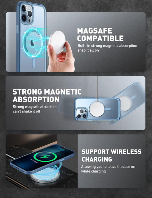SUPCASE iPhone 13 Pro Max Case - Unicorn Beetle Mag, Military-Grade Protection, Slim Clear Magnetic Shockproof