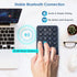 SANWA Bluetooth Numeric Keypad, Rechargeable Wireless Ten Key Number Pad, 22-Key Portable & Slim Financial Accounting Numpad for Laptop Computer, Compatible with MacBook, Windows, Android, iOS, Black