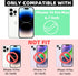 for iPhone 14 Pro Max Case Magnetic, Soft Cute Wave Frame Curly Shape Love Heart Luxury Plating Compatible with MagSafe