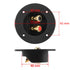 3-'' Double Binding Round Gold Plate Push Spring Loaded Jacks Connector Speaker Box Terminal Cup (Black - 2pcs), (B-S)