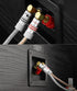 Nakamichi Excel Series 24k Gold Plated Right Angle Banana Plug 12-18 AWG 4mm for Speakers, 8 Pcs (4-Pairs)