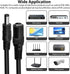 Vanxse 12v 2.1x5.5mm (20Meters-65FT) Dc CCTV Power Extension Cable for CCTV Security Camera WiFi IP Surveillance Camera