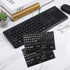 SynHHergyx 3 Keyboard Letter Stickers, Pcs Universal English Keyboard Stickers Replacement Matte Black Background