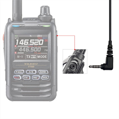 Ear Bud Earpiece in-Ear Headset PTT Mic Earphone for Vertex VX-400, VX-410, VX-420, VX-10, Yaese FT-2DR, FT-60R Radio,