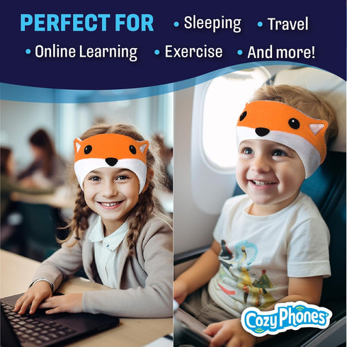 CozyPhones Kids Headphones, Volume Limited with Thin Speakers & Soft Fleece Headband - Perfect for Toddlers & Children