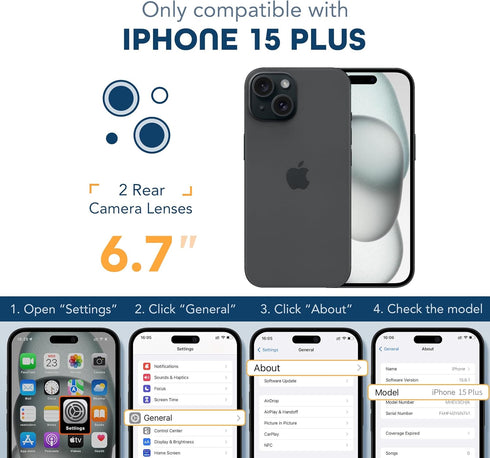 TIESZEN Magnetic Case for iPhone 15 Plus, Dustproof Design Compatible with Magsafe, Built-in Privacy Screen