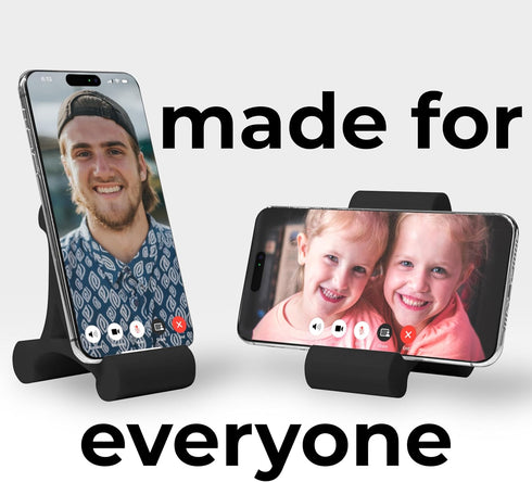 Mica Design Company 100% Skalene Phone Stand - Silicone Rubber, Adjustable Phone Holder, Prop, Rest - Desk, Office