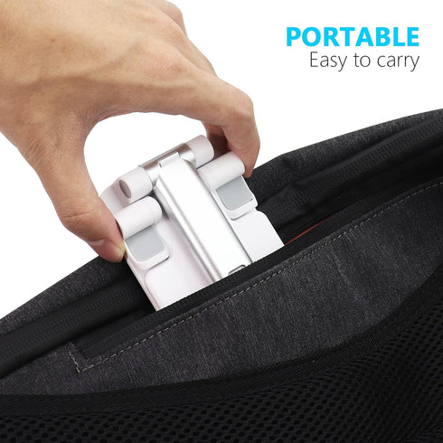 Cell Phone Stand, Folding Desktop Phone Stand, Angle Height Adjustable Mobile Holder for Desk