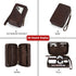 Electronic Organizer Case Tech Kit, Handmade Leather, Portable Travel Storage for Phone, USB Cables, Chargers