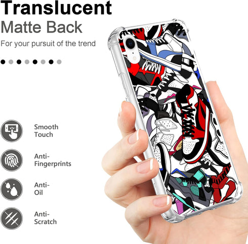 Cool Shoe Clear Phone Case for iPhone XR, 6.1 Inch Case for Teen Boys, Men, Kids