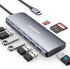 Acodot 9 1 3 4K 5 100W USB C Hub, in Type C Hub Adapter Portable Docking Station Aluminum Dongle Compatible